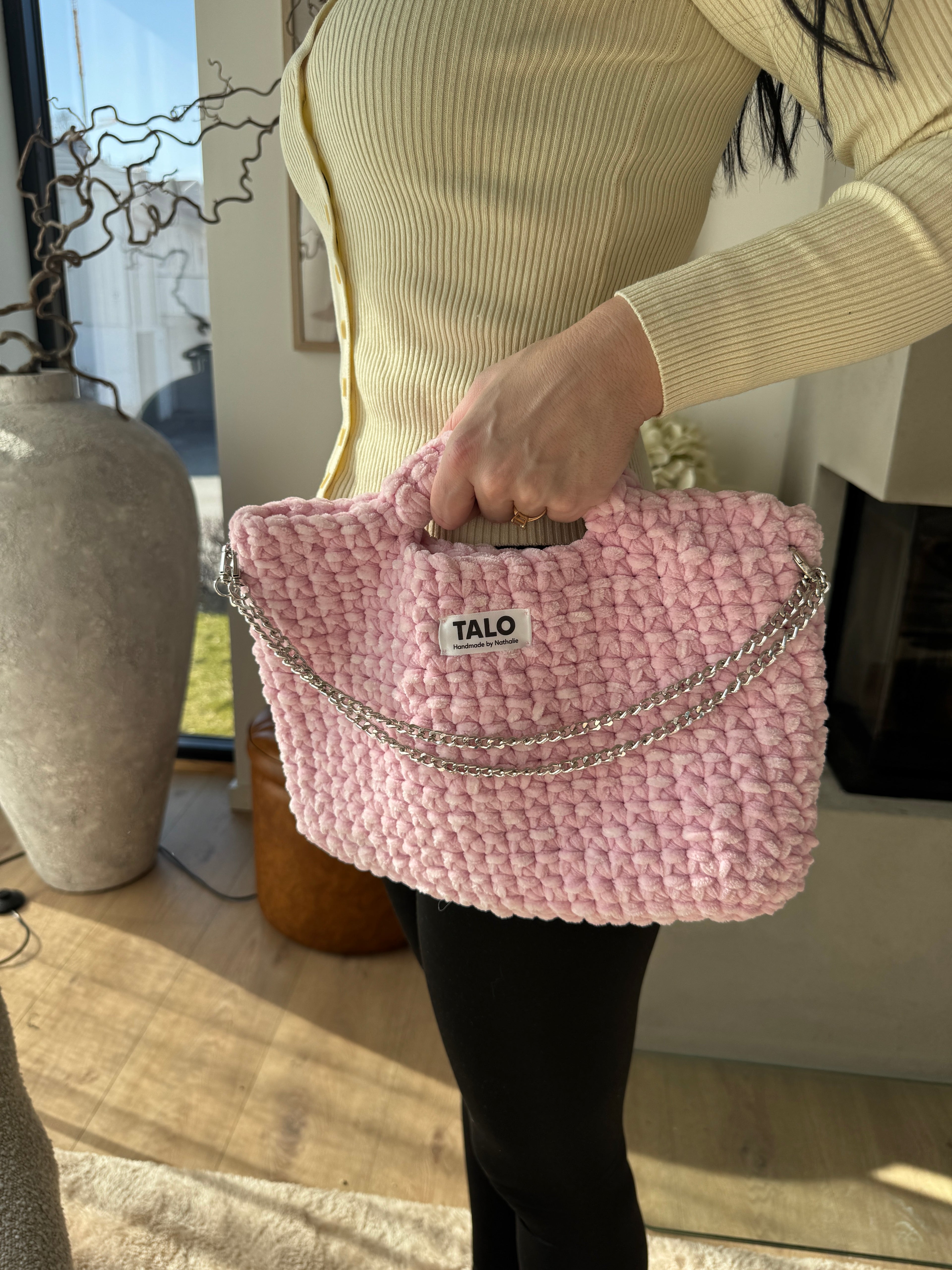 Pink tote bag