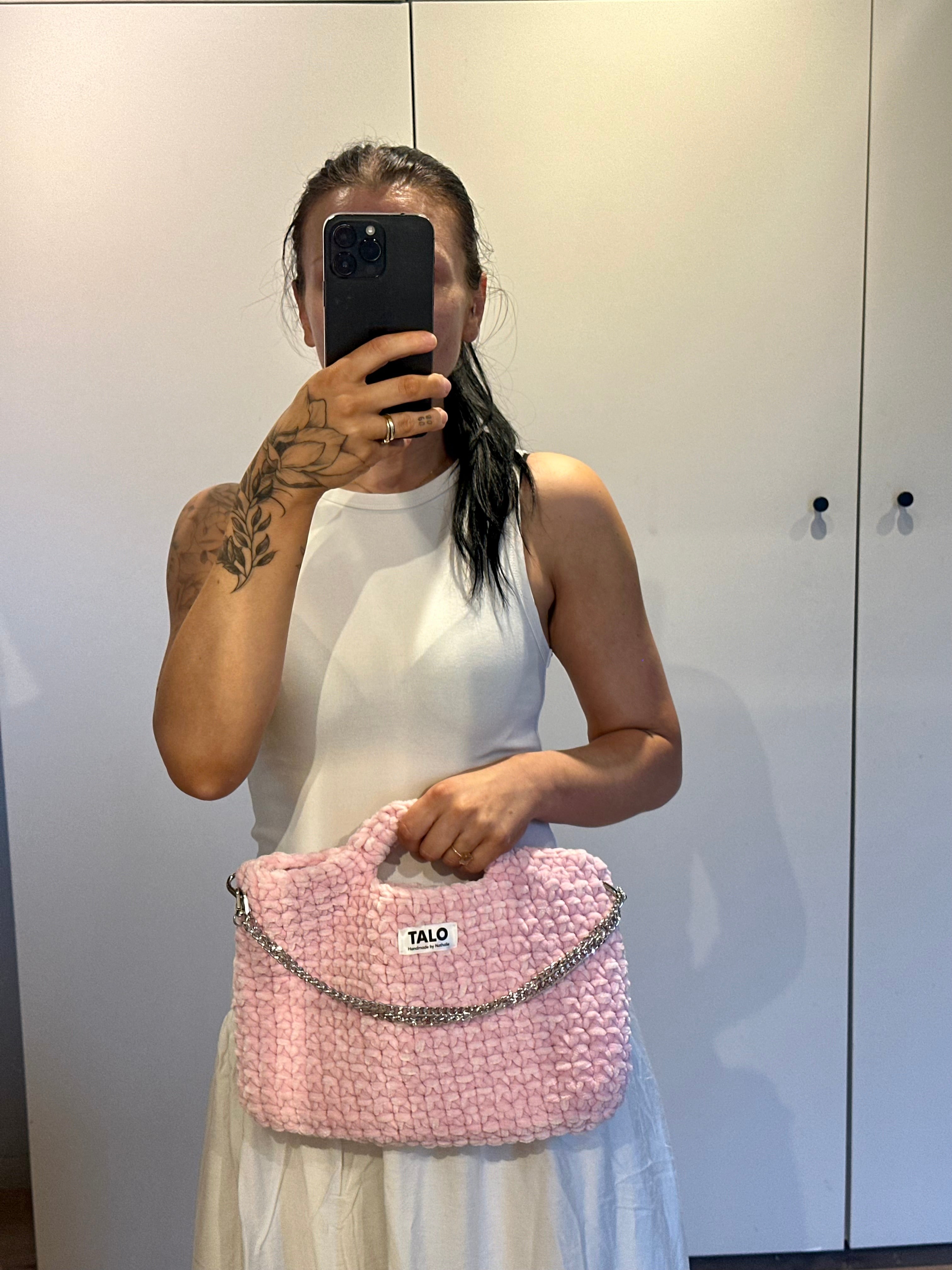 Pink tote bag